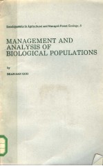 MANAGEMENT AND <em>ANALYSIS</em> <em>OF</em> BIOLOGICAL POPULATIONS