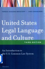 United States Legal Language <em>and</em> Culture <em>Third</em> <em>Edition</em>