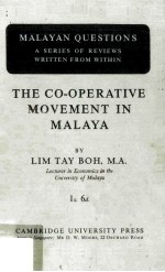 The Co-Operative Movement <em>in</em> Malaya