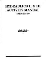 HYDRAULICS 2 & 3 ACTIVITY MANUAL  <em>TM</em>16654-00