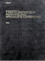 THE CONFERENCE RECORD <em>OF</em> THE TWENTY SECOND IEEE PHOTOVOLTAIC SPECIALLSTS CONFERENCE-1991 VOLUME I