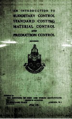 <em>An</em> <em>Introduction</em> <em>To</em> Budgetary Control