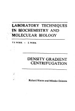 LABORATORY <em>TECHNIQUES</em> <em>IN</em> BIOCHEMISTRY <em>AND</em> MOLECULAR BIOLOGY