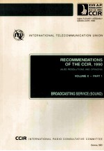 INTERNATIONAL TELECOMMUNICATION UNION REPORT<em>S</em> OF THE CCIR