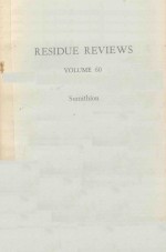 RESIDUE <em>REVIEW</em>S <em>VOLUME</em> 60
