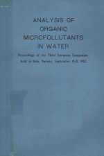 <em>ANALYSIS</em> <em>OF</em> ORGANIC MICROPOLLUTANTS IN WATER