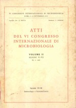 ATTI DEL VI CON<em>G</em>RESSO INTERNAZIIONALE DI MICROBIOLO<em>G</em>IA VOLUME II