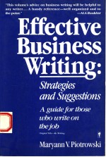 <em>EFFECTIVE</em> BUSINESS WRITING  STRATEGIES AND SUGGESTIONS