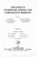 ADVANCES IN VETERINARY SCIENCE AND COMPARATIVE MEDICINE VOLUME <em>22</em>