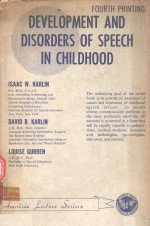 DEVELOPMENT <em>AND</em> DISORDERS OF SPEECH <em>IN</em> CHILDHOOD