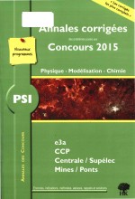 physique mod<em>é</em>lisation chimie psi 2015 (psi)