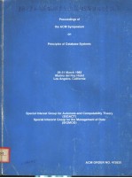 PROCEEDINGS OF THE ACM SYMPOSIUM ON <em>PRINCIPLES</em> OF DATABASE SYSTEMS