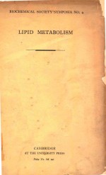 LIPID ME<em>T</em>ABOLISM