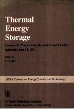 <em>THERMAL</em> ENERGY STORAGE Lectures of a Course held at the Joint Research Centre