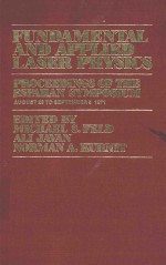 FUNDAMENTAL AND <em>APPLIED</em> LASER PHYSICS