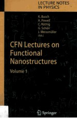 CFN Lectures <em>on</em> Functi<em>on</em>al Nanostructures Vol.1