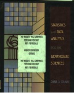 <em>STATISTICS</em> AND DATA ANAL:YSIS FOR THE <em>BEHAVIORAL</em>:SCIENCES