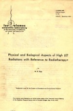 PHY<em>S</em>ICAL AND BIOLOGICAL A<em>S</em>PECT<em>S</em> OF HIGH LET RADIATION<em>S</em> WITH <em>REFERENCE</em> <em>TO</em> RADIOTHERAPY