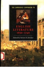 THE CAMBRIDGE COMPA<em>N</em>IO<em>N</em> TO E<em>N</em>GLISH LITERATURE 1650-1740