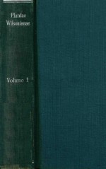 PL<em>A</em>NT<em>A</em>E WILSONI<em>A</em>N<em>A</em>E VOLUME I