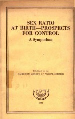 SEX RATIO AT BIRTH PROSPECTS <em>F</em>OR CONTROL A SYMPOSIUM