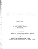 ACOUSTIC COMMUNICATIONS <em>WORKSHOP</em>