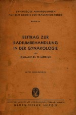 BEITRAG ZUR RADIUMBEHANDLUNG <em>IN</em> DER GYNAKOLOGIE