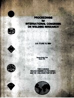 <em><em>IN</em>TERNATI<em>ON</em>AL</em> C<em>ON</em>GRESS <em>ON</em> WELD<em>IN</em>G <em>RESEARCH</em> July 13 and 14