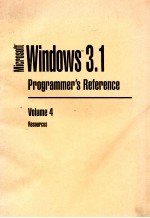 MICROSOFT <em>WINDOWS</em> <em>TM</em> 3.1 PROGRAMMER'S REFERENCE VOLUME 4 RESOURCES