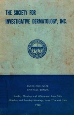 PROGRAM TWENTY SEVENTH ANNUAL MEETING OF THE SOCIETY <em>FOR</em> INVESTIGATIVE DERMATIOLOGY INC
