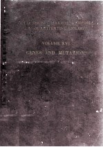 Cold Spring Harbor Symposia <em>on</em> Quantitative Biology Volume XVI Genes and Mutati<em>on</em>s
