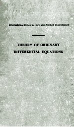 Theory of Ordinary <em>Differential</em> <em>Equations</em>