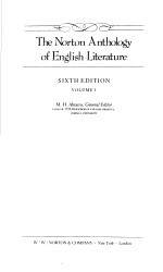 <em>THE</em> NORTON ANTHOLOGY <em>OF</em> ENGLISH LITERTURE  SIXTH <em>EDITION</em>  VOLUME 1