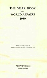 THE YEAR BOOK <em>OF</em> WORLD AFFAIRS 1980