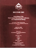 RECOMB 2002 Proceedings <em>of</em> the Sixth Annual International Conference on <em>Computational</em> Biology