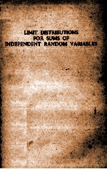 Limit Distributio<em>n</em>s For Sums of I<em>n</em>depe<em>n</em>de<em>n</em>t Ra<em>n</em>dom Variables