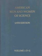 AMERICAN MEN AND WOMEN OF SCIENCE 13TH <em>EDITION</em> VOLUME 2