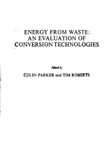 ENERGY <em>FROM</em> WASTE:AN EVALUATION OF CONVERSION TECHNOLOGIES