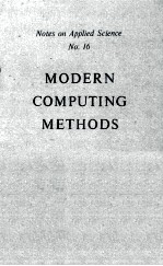 Notes on Applied <em>Science</em> No.16 Modern Computing <em>Methods</em>