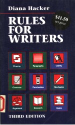 RULES FOR WRITERS A <em>BRIEF</em> HANDBOOK  THIRD <em>EDITION</em>