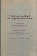 BEILSTEINS HANDBUCH DER ORGANISCHEN CHEMIE GESAMTREGISTER SACHREGISTER FUR DIE BANDE 2 UND <em>3</em>