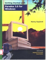 GETTING STARTED WITH PARADOX <em>5.0</em> <em>FOR</em> <em>WINDOWS</em>