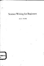 <em>SCIENCE</em> WRITING FOR BEGINNERS