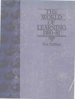 <em>THE</em> WORLD <em>OF</em> LEARNING 1980-81 31ST <em>EDITION</em> VOLUME TWO