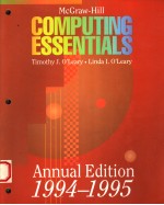 <em>COMPUTING</em> ESSENTIALS  ANNUAL <em>EDITION</em>  1994-1995