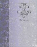 <em>THE</em> WORLD <em>OF</em> LEARNING 1980-81 31ST <em>EDITION</em> VOLUME ONE