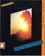 FIRST LOOK AT QUATTRO PRO 2.0/<em>3</em>.0
