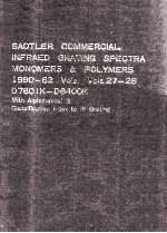 SADTLER COMMERCIAL INFRAED GRATING SPECTRA MONOMERS & POLYMERS 1980-82 Vols.27-28 D7801K-D8400K <em>WITH</em>