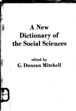 <em>A</em> NEW DICTION<em>A</em>RY <em>OF</em> THE SOCI<em>A</em>L SCIENCES