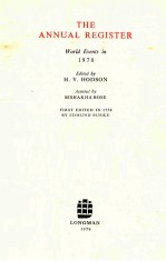 THE ANNUAL REGISTER WORLD EVENTS <em>IN</em> 1978